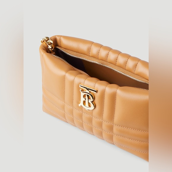 BURBERRY - LOLA SMALL QUILTED CROSSBODY BAG MAPLE BROWN - Picture 14 of 16